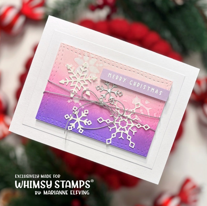 Elegant Snowflakes and Border Die - Whimsy Stamps