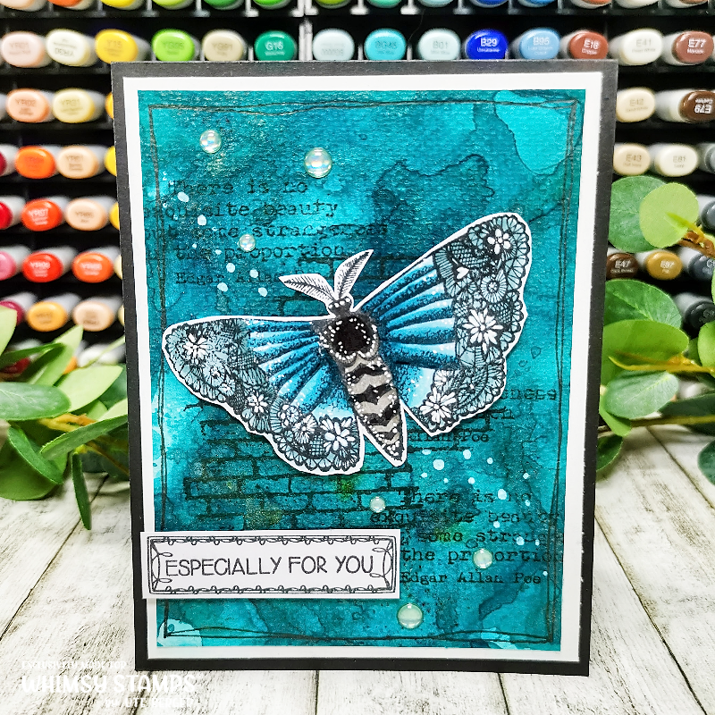 Exquisite Beauty Rubber Cling Stamp - Whimsy Stamps