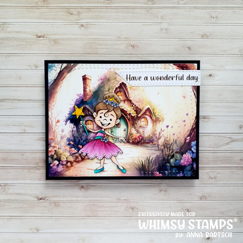 Fairy Princess Girl - Digital Stamp - Whimsy Stamps