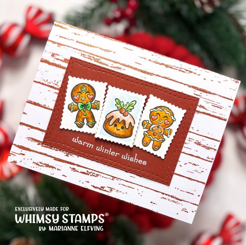 Farmhouse Shiplap Background Rubber Cling Stamp - Whimsy Stamps