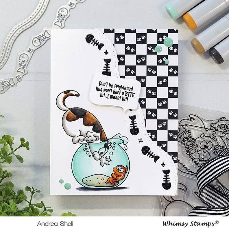 Fish and Mice Border Die Set - Whimsy Stamps