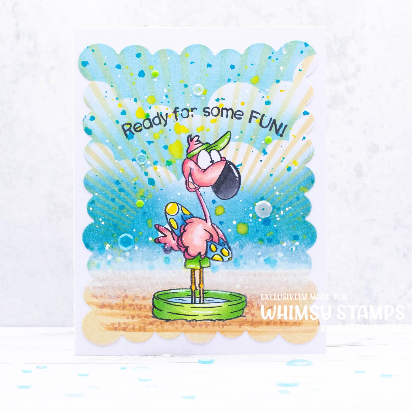 Flamingo Fun Clear Stamps - Whimsy Stamps