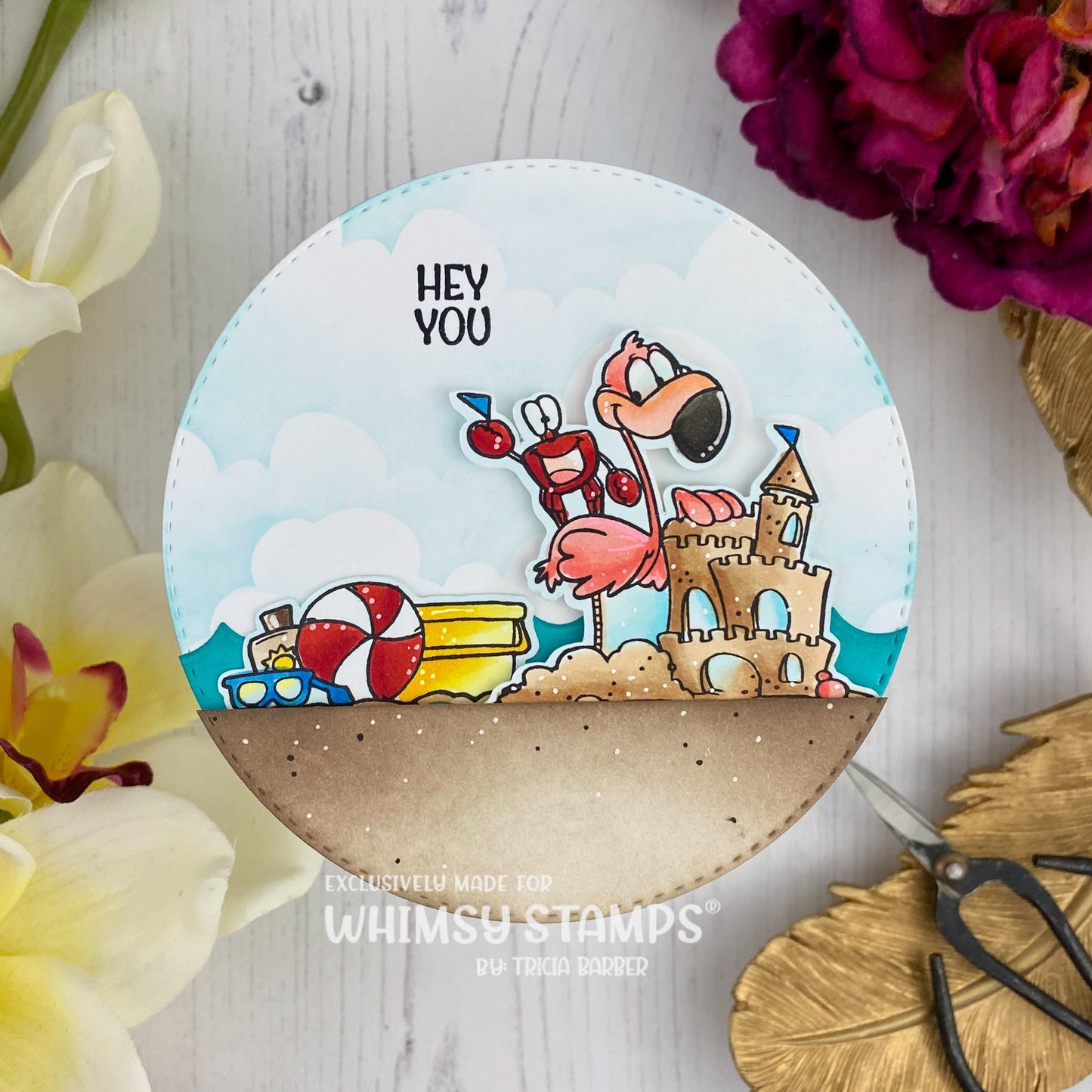 Flamingo Fun Clear Stamps - Whimsy Stamps