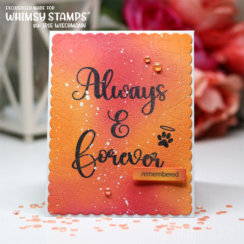 Always and Forever Sentiments Clear Stamps - Whimsy Stamps