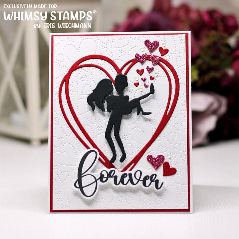Floating Hearts Cover Plate Die - Whimsy Stamps