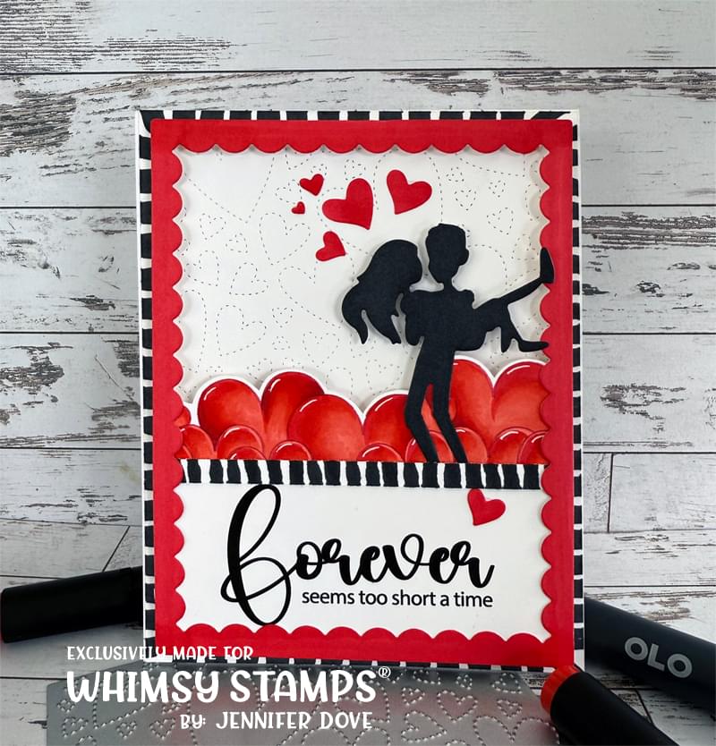 Floating Hearts Cover Plate Die - Whimsy Stamps