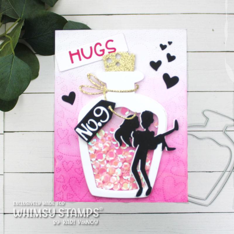 Floating Hearts Cover Plate Die - Whimsy Stamps