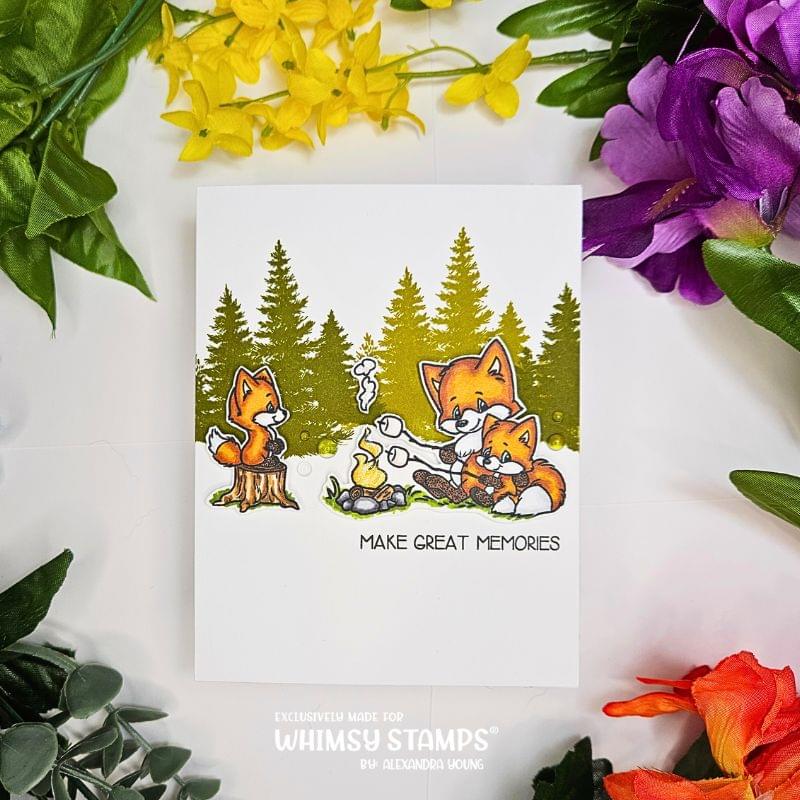 Fox Family Clear Stamps - Whimsy Stamps
