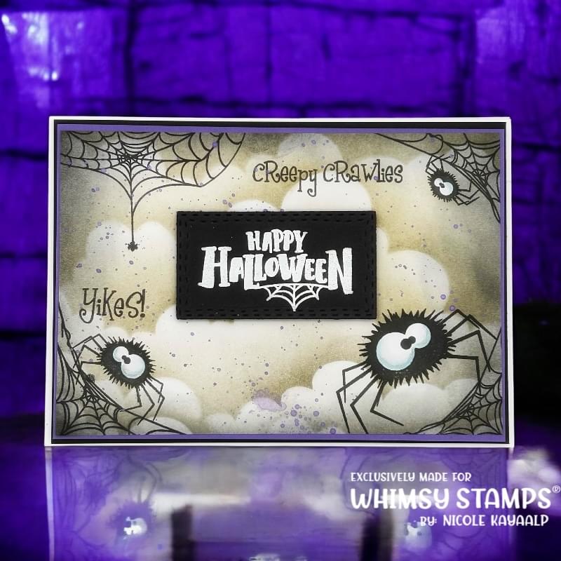 Fuzzy Spiders Clear Stamps - Whimsy Stamps