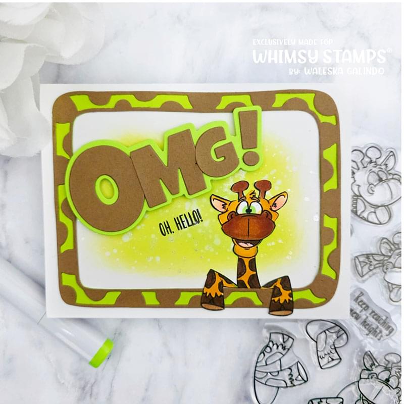 Giraffes, Oh Hello Clear Stamps - Whimsy Stamps