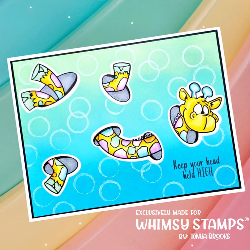 Giraffes, Oh Hello Outline Die Set - Whimsy Stamps