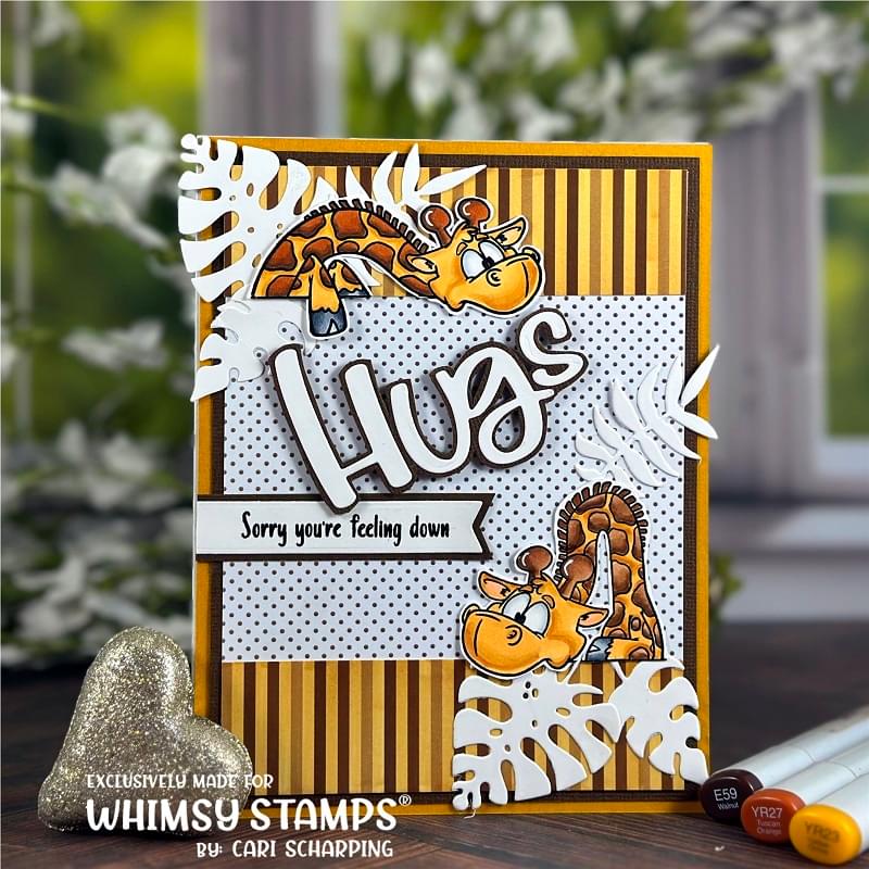 Giraffes Thinking of You Clear Stamps - Whimsy Stamps