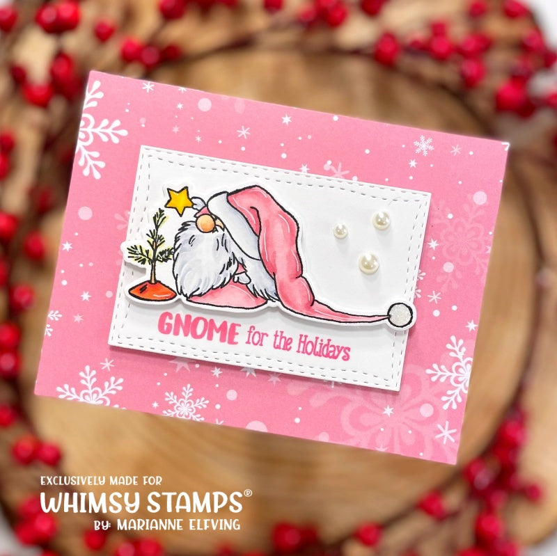Gnome for the Holidays Clear Stamps - Whimsy Stamps