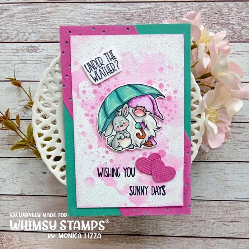 Gnome Get Well Clear Stamps - Whimsy Stamps