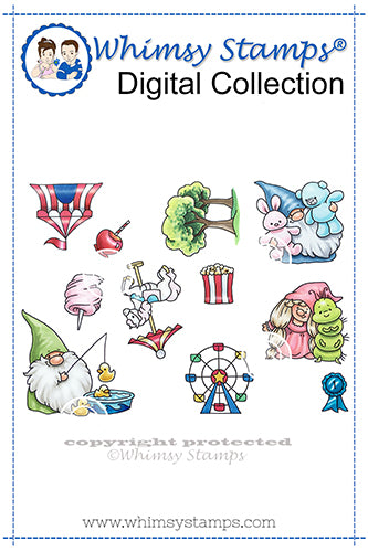 Gnome Fair Fun - Digital Stamp Set - Whimsy Stamps