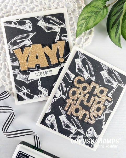 Yay Word and Shadow Die Set - Whimsy Stamps