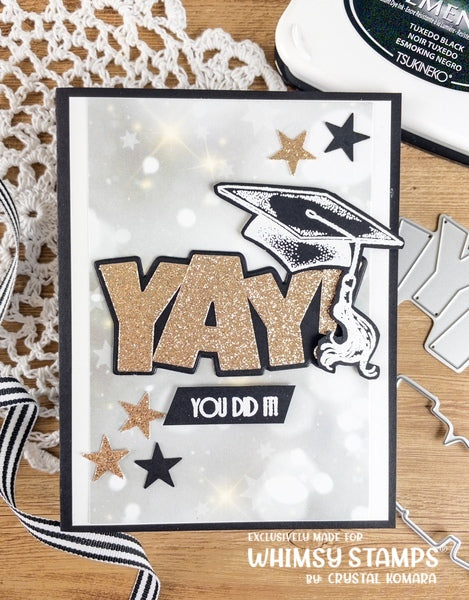 Yay Word and Shadow Die Set - Whimsy Stamps