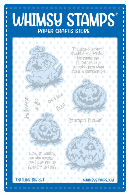 Grumpin Punkins Outline Die Set - Whimsy Stamps