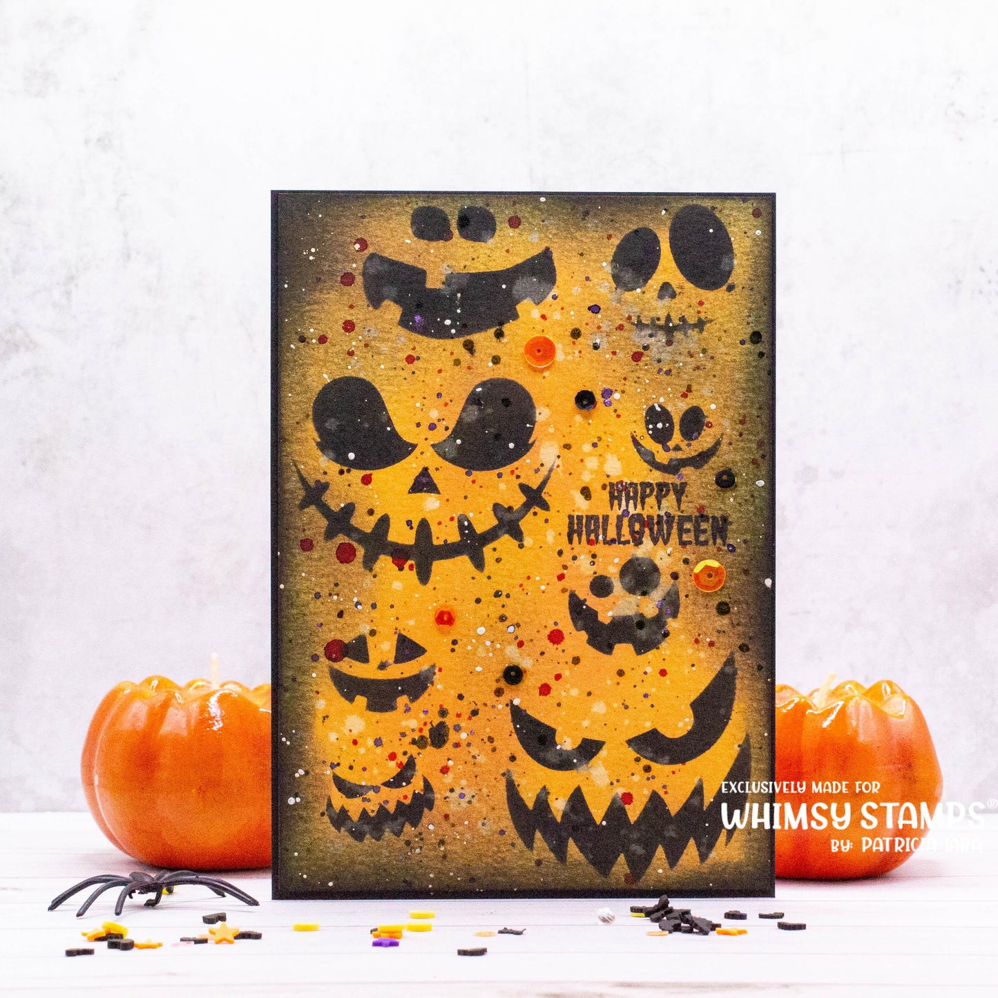 Halloween Expressions Stencil - Whimsy Stamps