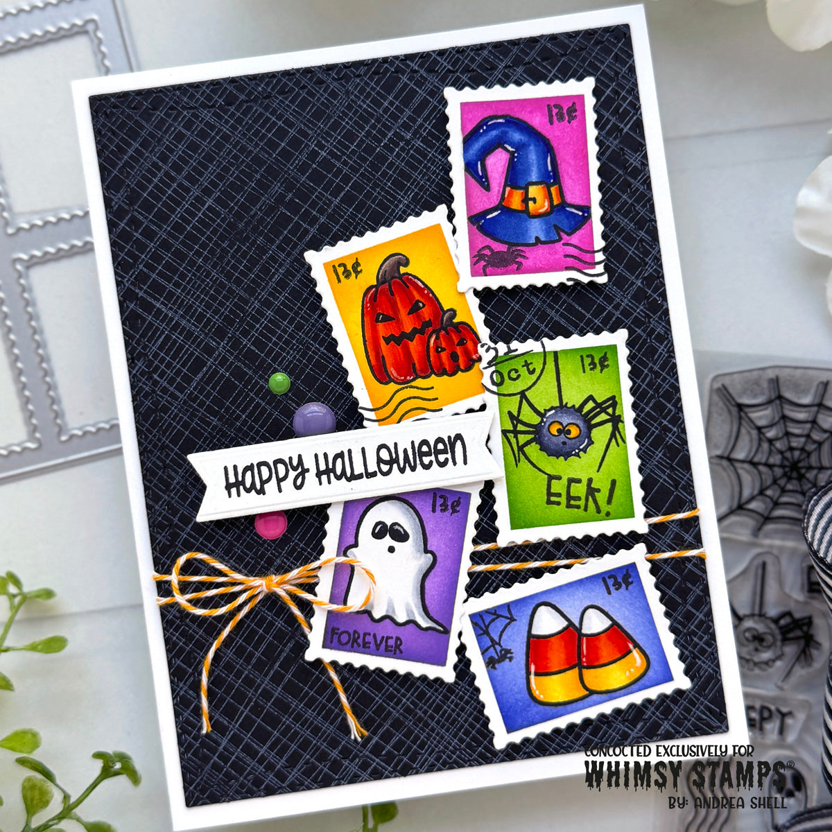 Postage Window Shadows Stencil - Whimsy Stamps