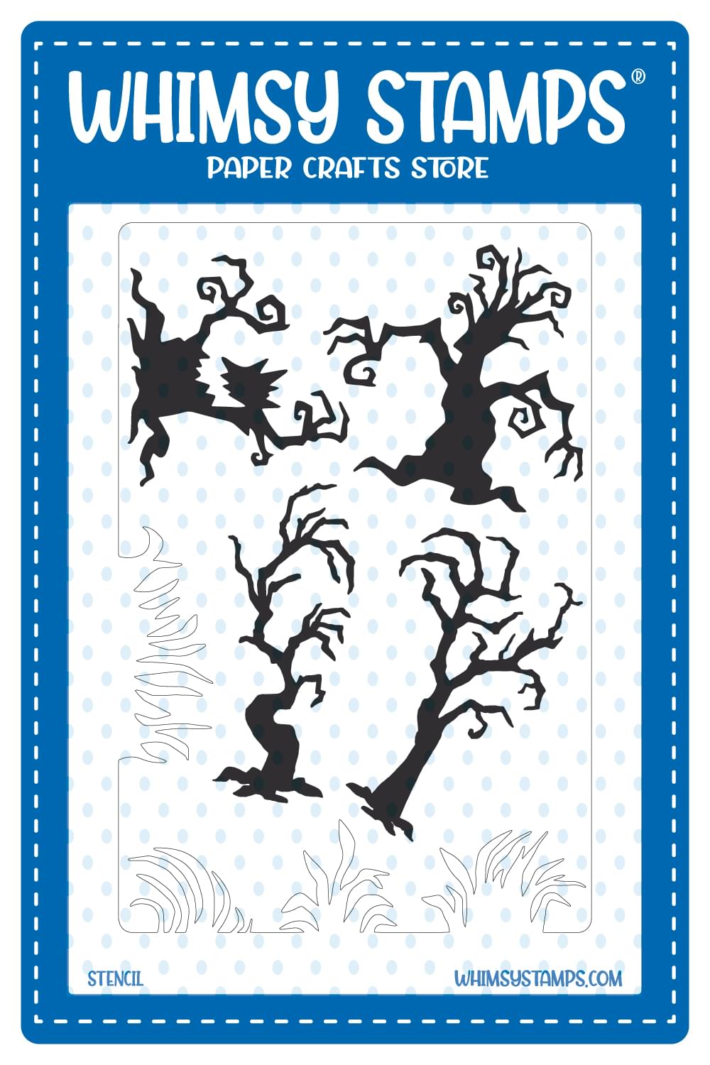 Halloween Trees & Grasses Stencil Halloween Trees & Grasses Stencil