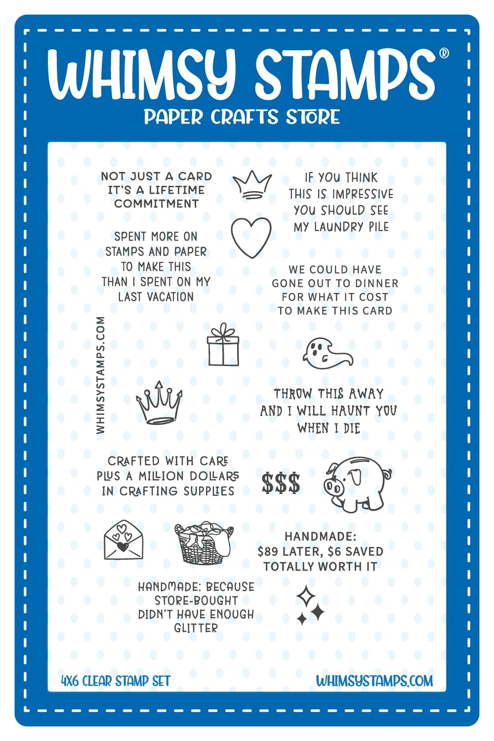 Handmade Signatures 1 Clear Stamps - Whimsy Stamps