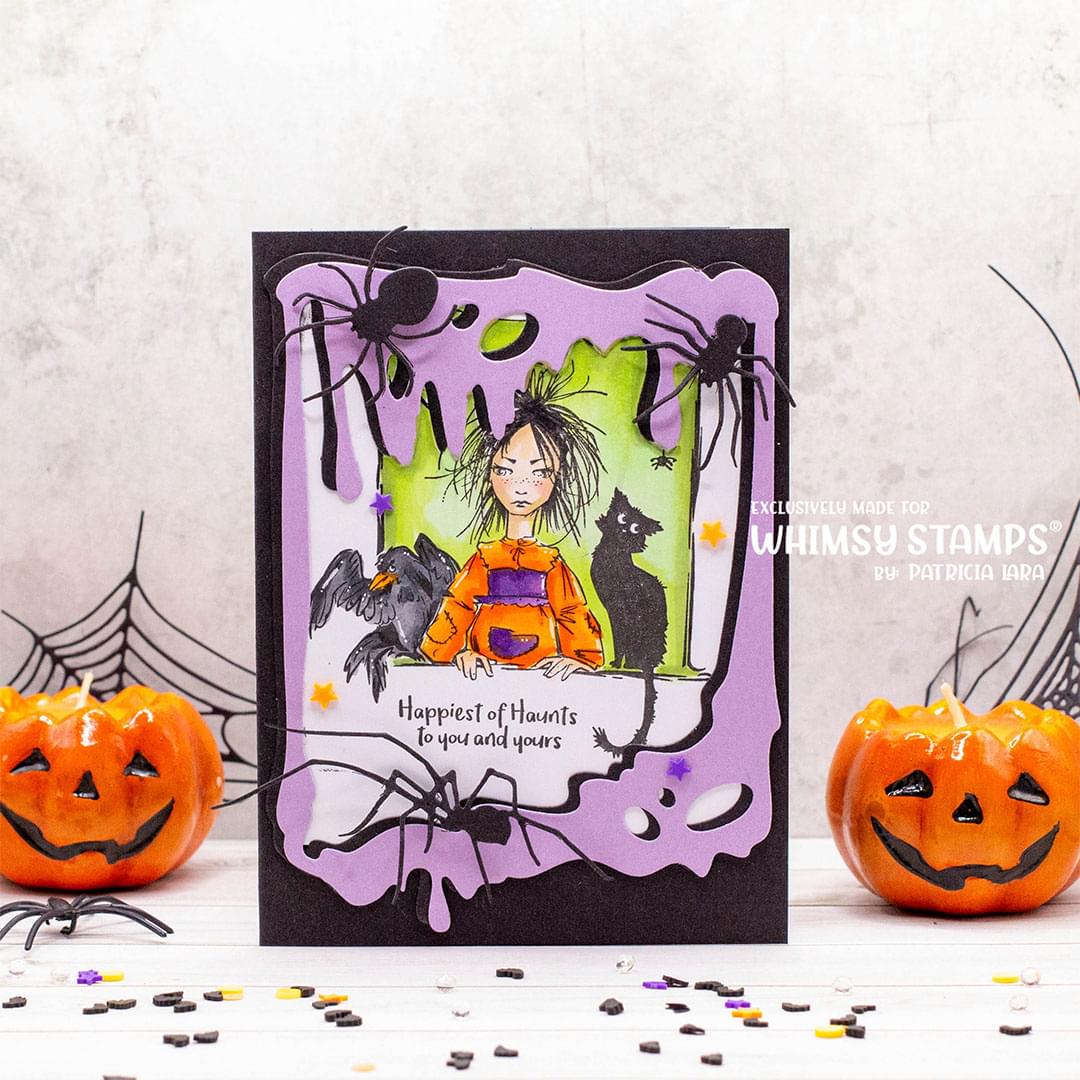 Happiest of Haunts Rubber Cling Stamp - Whimsy Stamps