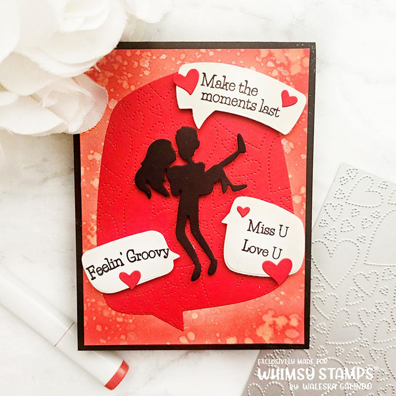 Floating Hearts Cover Plate Die - Whimsy Stamps