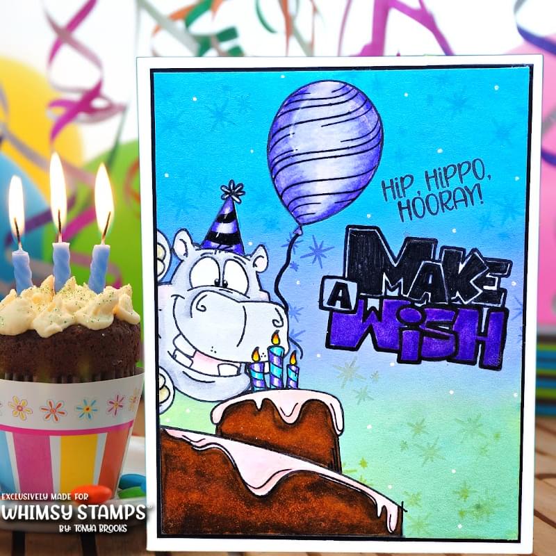 Happy Hippos Clear Stamps - Whimsy Stamps