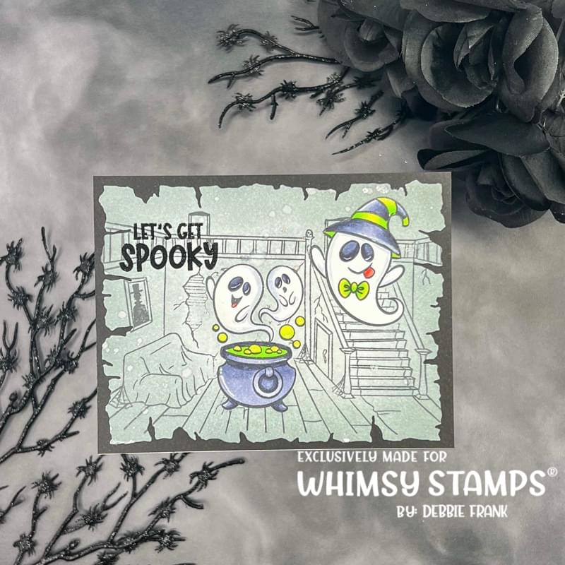 Haunted Parlor Rubber Cling Stamp - Whimsy Stamps