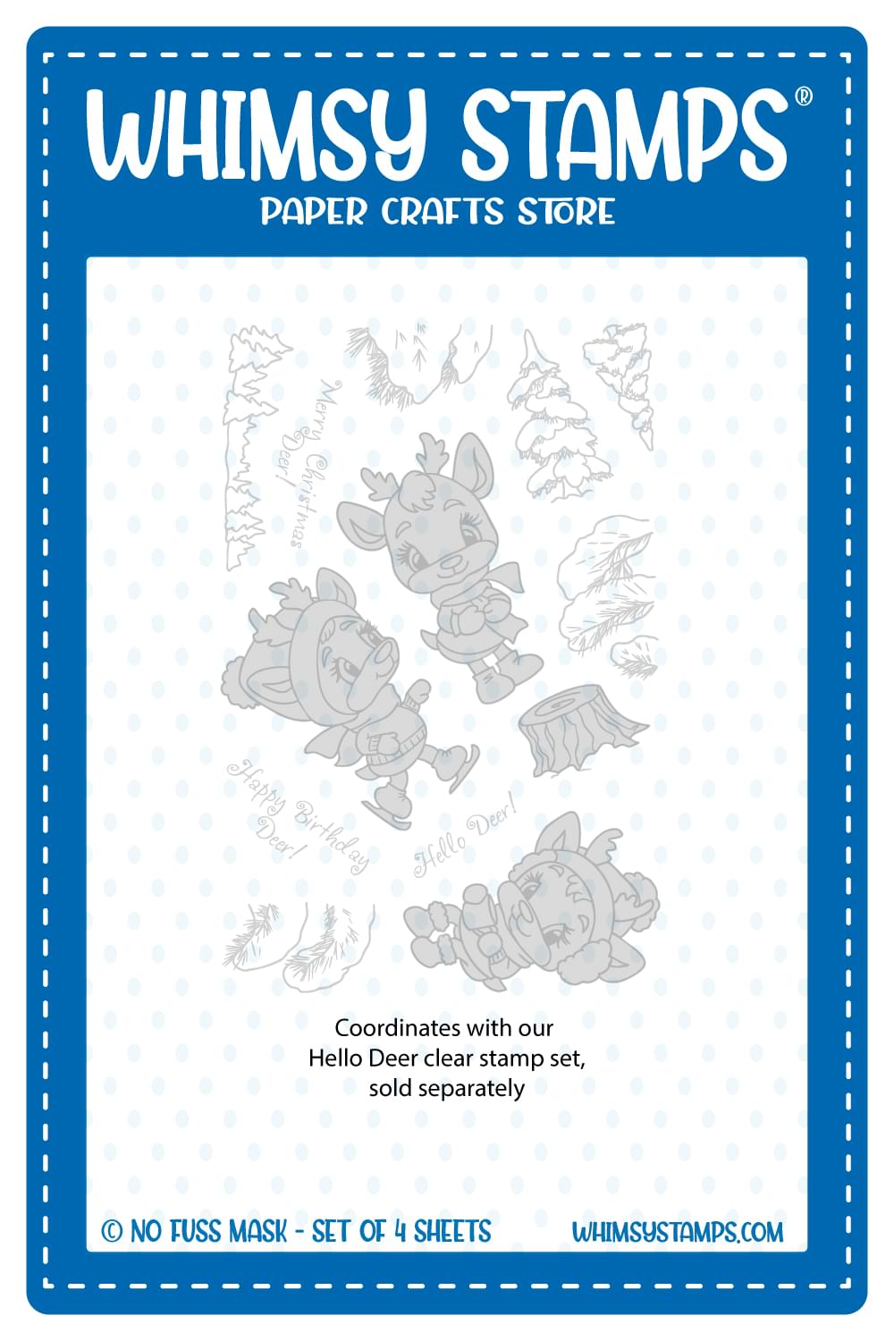 *NEW Hello Deer NoFuss Masks - Whimsy Stamps
