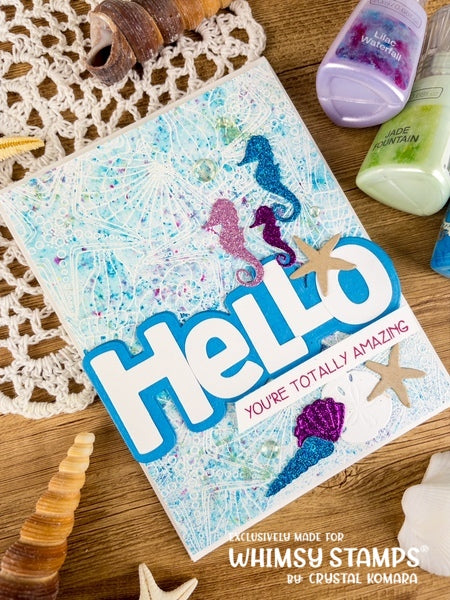 Hello Word and Shadow Die Set - Whimsy Stamps
