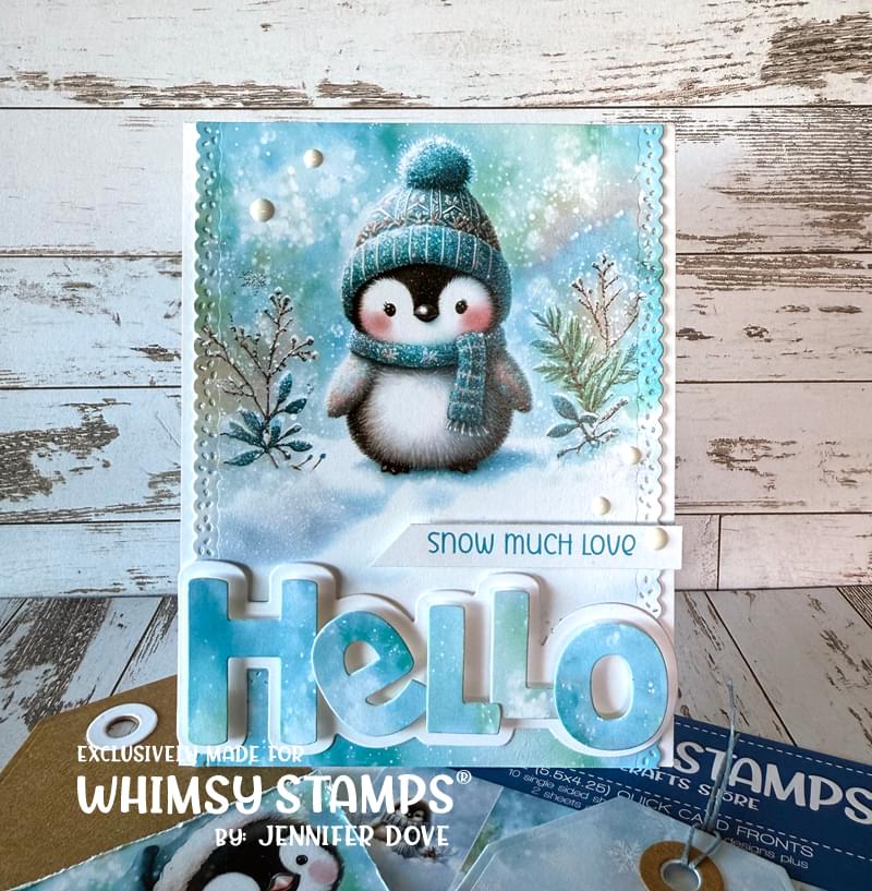 Hello Word and Shadow Die Set - Whimsy Stamps