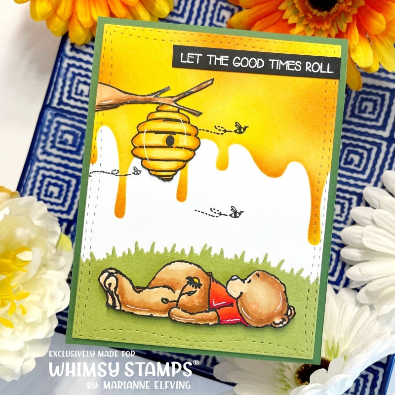 Honeycomb Drips Stencil - Whimsy Stamps