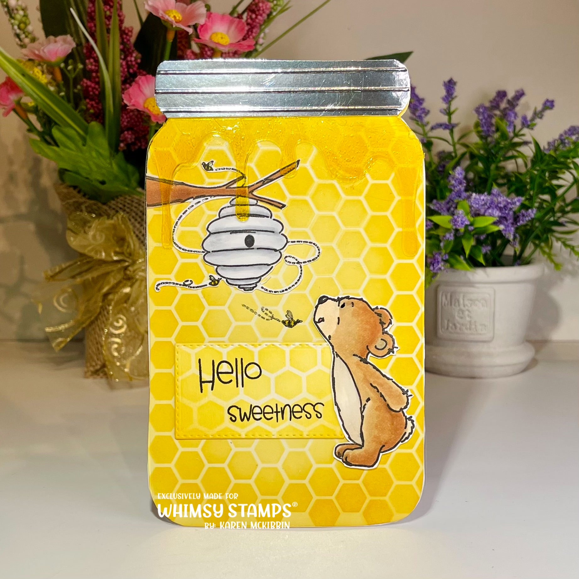 Honeycomb Drips Stencil - Whimsy Stamps