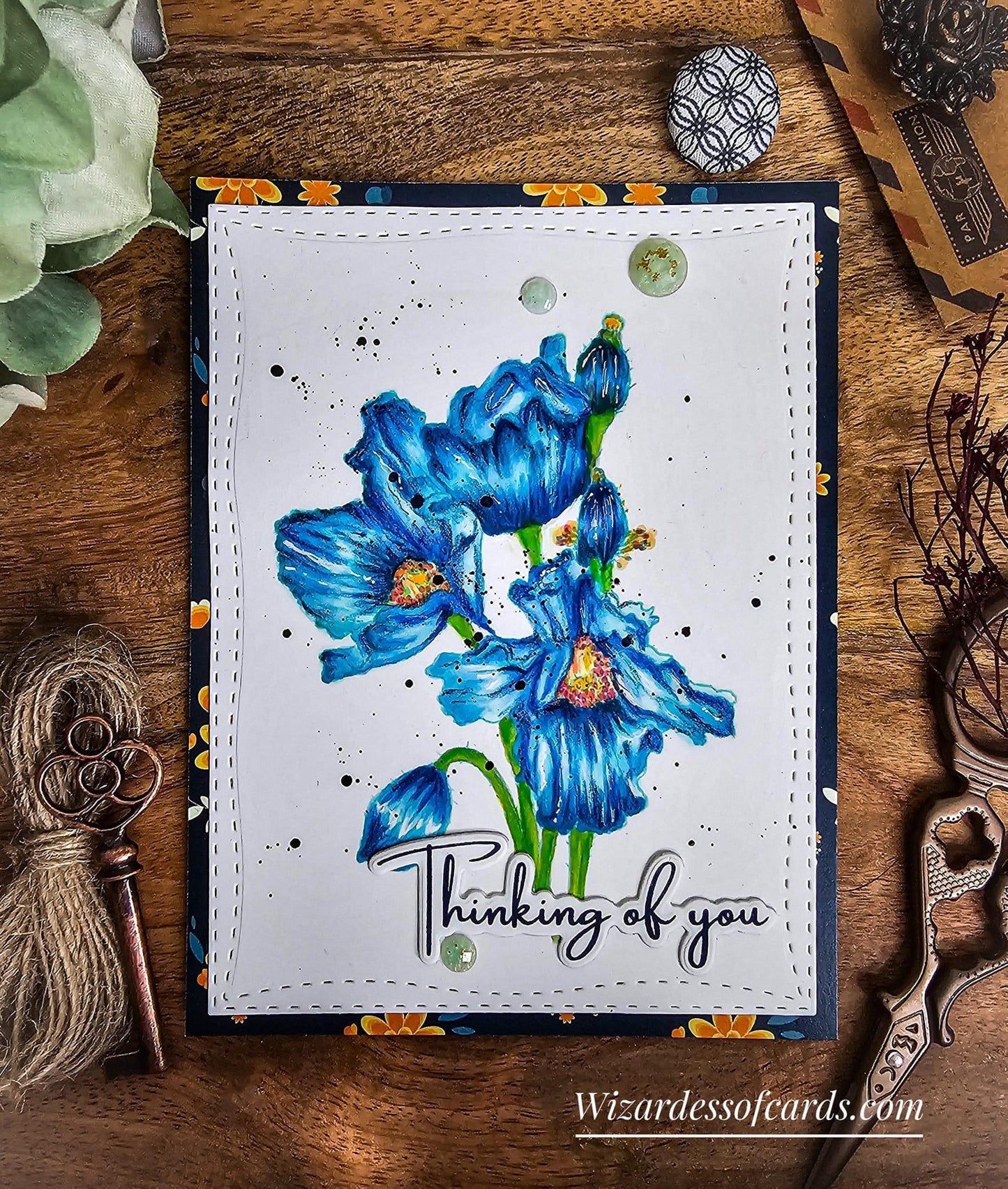 Himalayan Poppy Rubber Cling Stamp - Whimsy Stamps