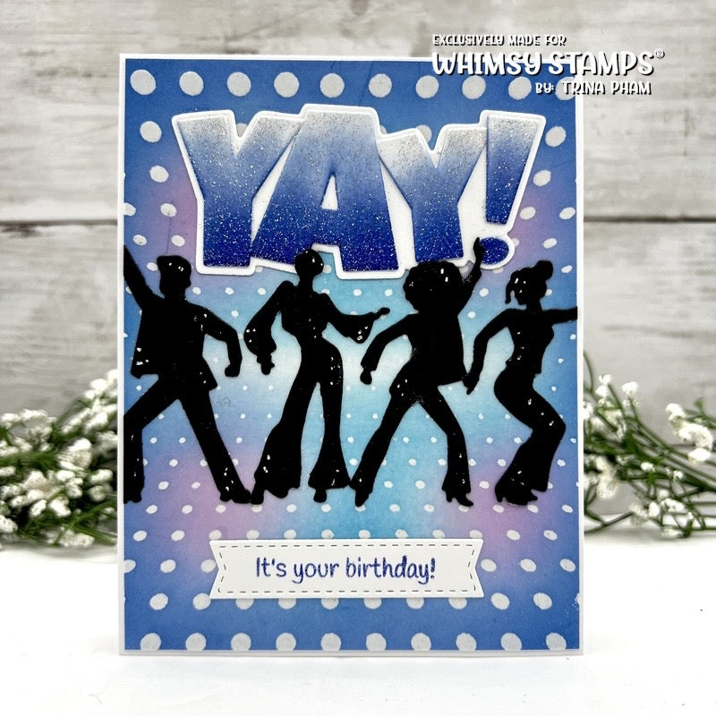 Yay Word and Shadow Die Set - Whimsy Stamps