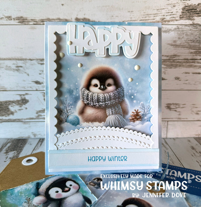 Inverted Scallops Rectangle Die Set - Whimsy Stamps