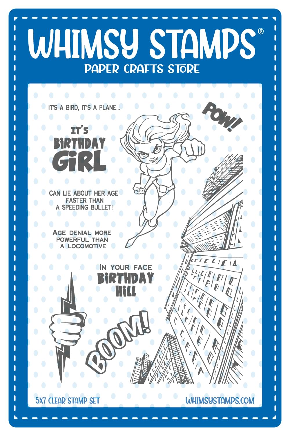 It's Birthday Girl Clear Stamps - Whimsy Stamps