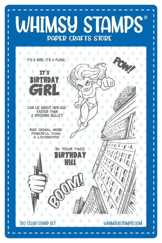 It's Birthday Girl Clear Stamps - Whimsy Stamps