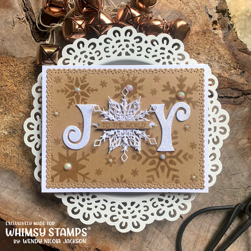 It's Snowing - 6x9 Stencil - Whimsy Stamps