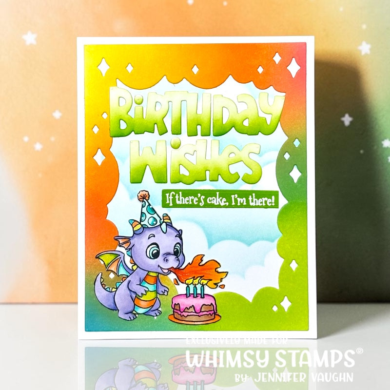 Dragon Birthdays Clear Stamps - Whimsy Stamps