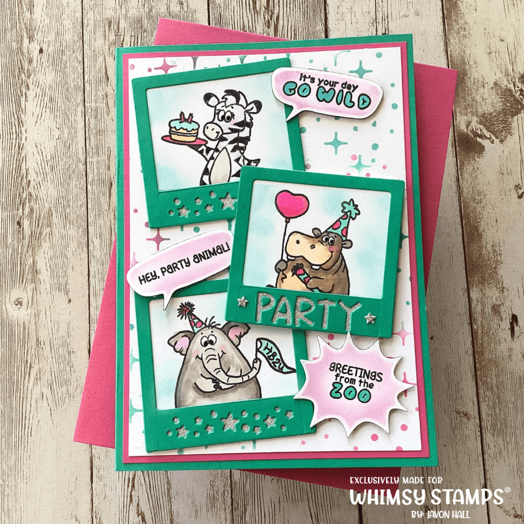 Jungle Birthday Clear Stamps - Whimsy Stamps