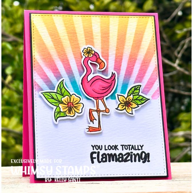 Flamingo Summer Clear Stamps - Whimsy Stamps