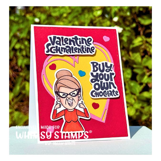 Kiss Off Clear Stamps - Whimsy Stamps