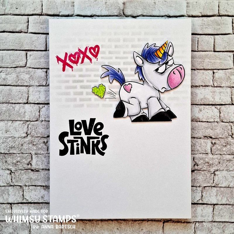 Kiss Off Clear Stamps - Whimsy Stamps