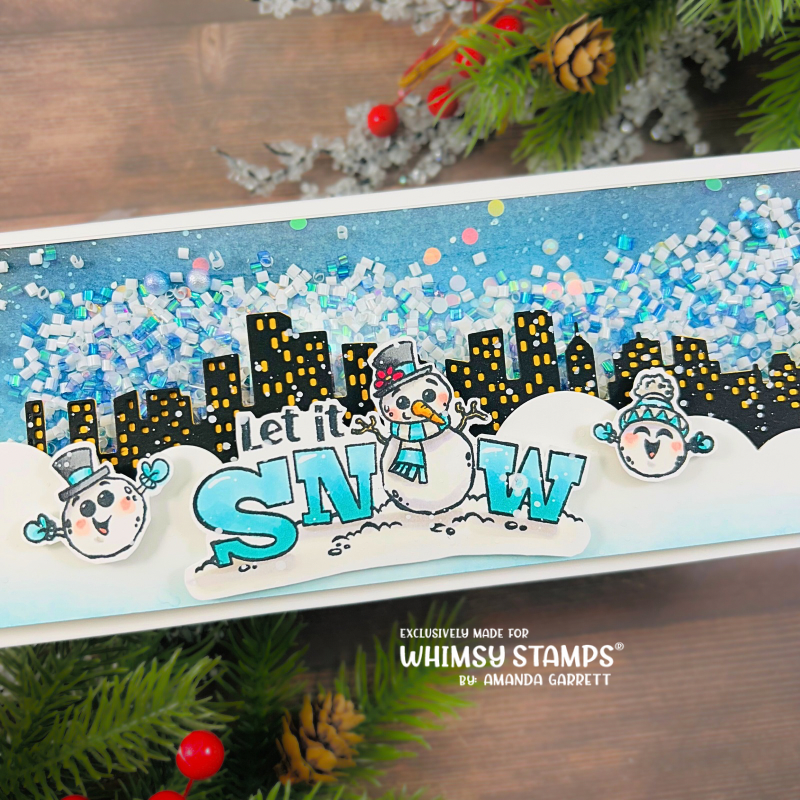 Let it Snow Snowmen Clear Stamps - Whimsy Stamps