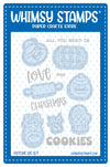 Love and Christmas Cookies Outline Die Set - Whimsy Stamps