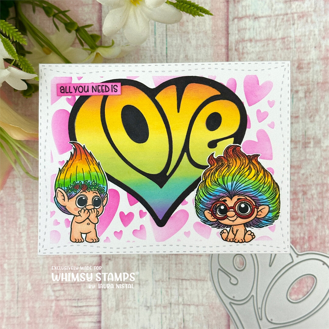 Troll Friends Clear Stamps - Whimsy Stamps