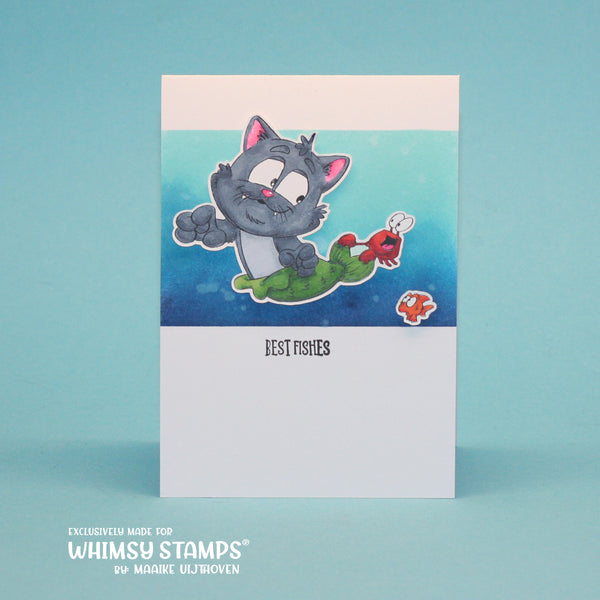 PurrMaid Crab - Digital Stamp - Whimsy Stamps